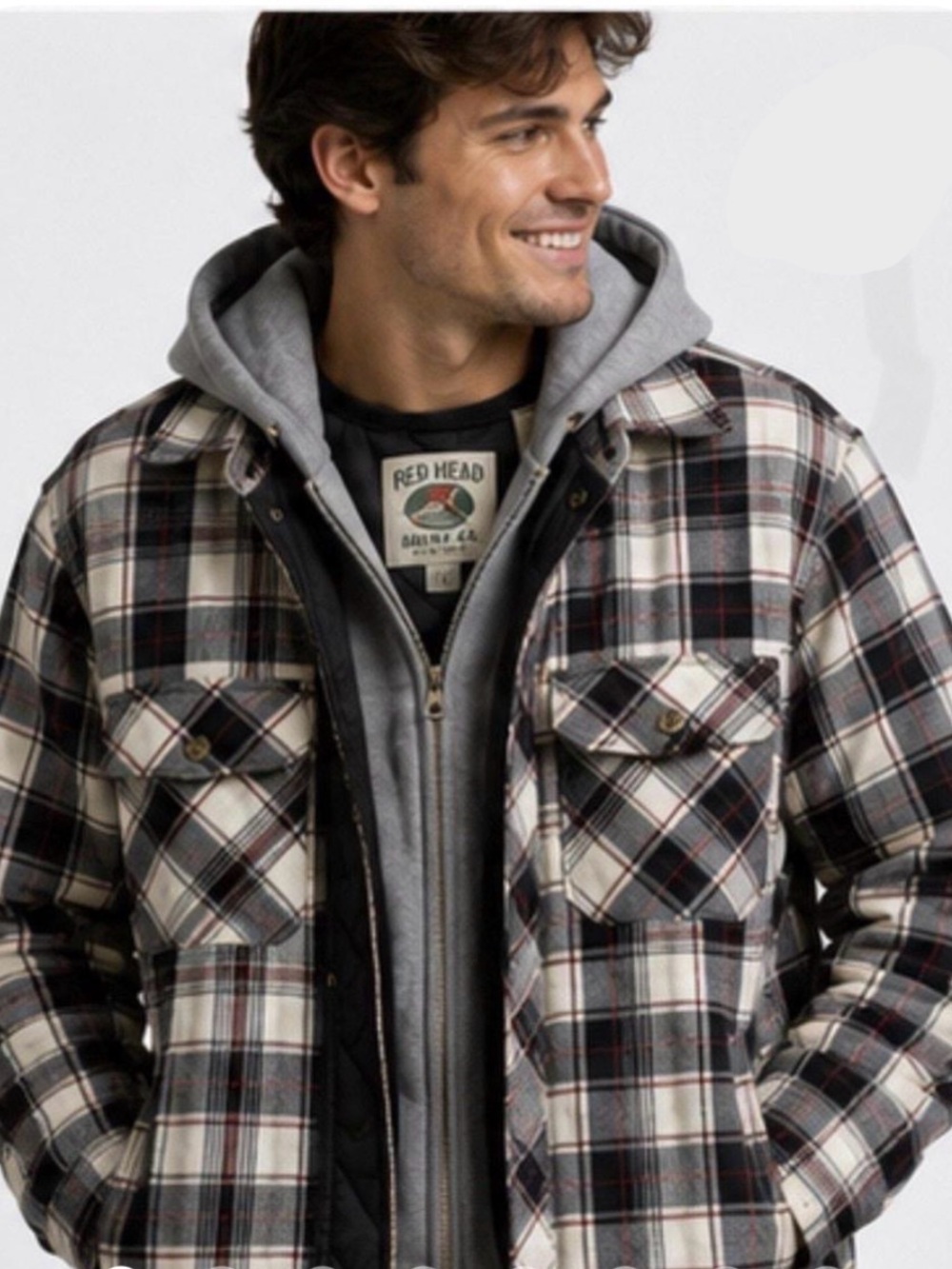 Redhead Brand Co Hooded Flannel Jacket